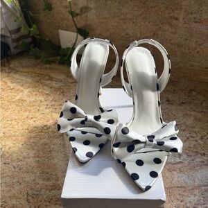 Polka Dot Bow Women's Heels